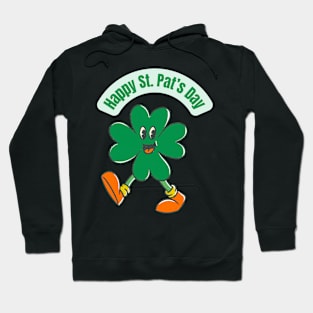 Happy Walking Four Leaf Clover Hoodie